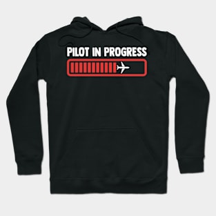 Pilot In Progress Funny Future Pilot Aviation Airplane Gifts Hoodie